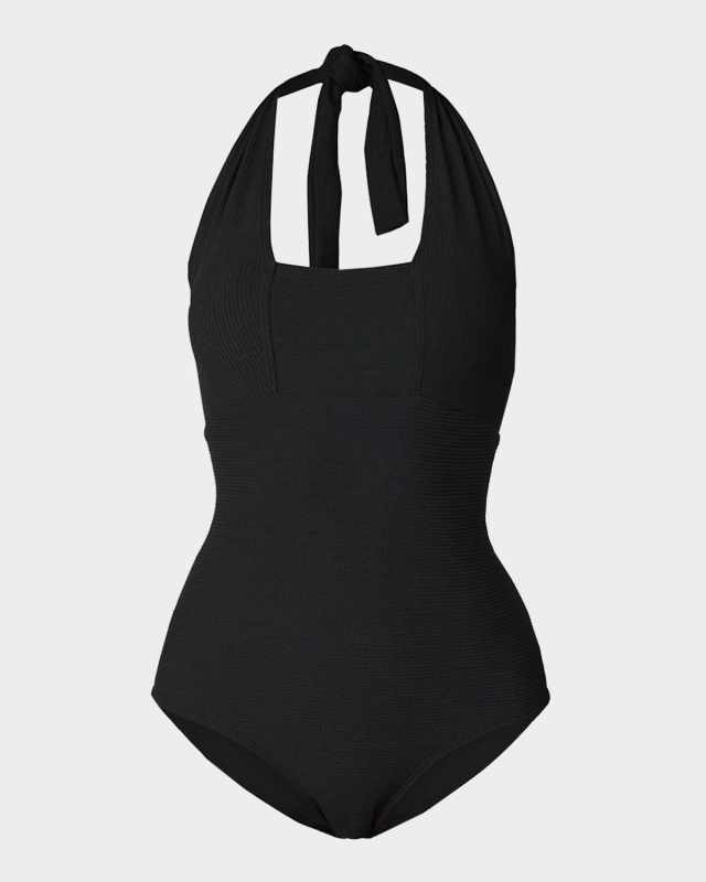 Retro Halter One-Piece Swimsuit
